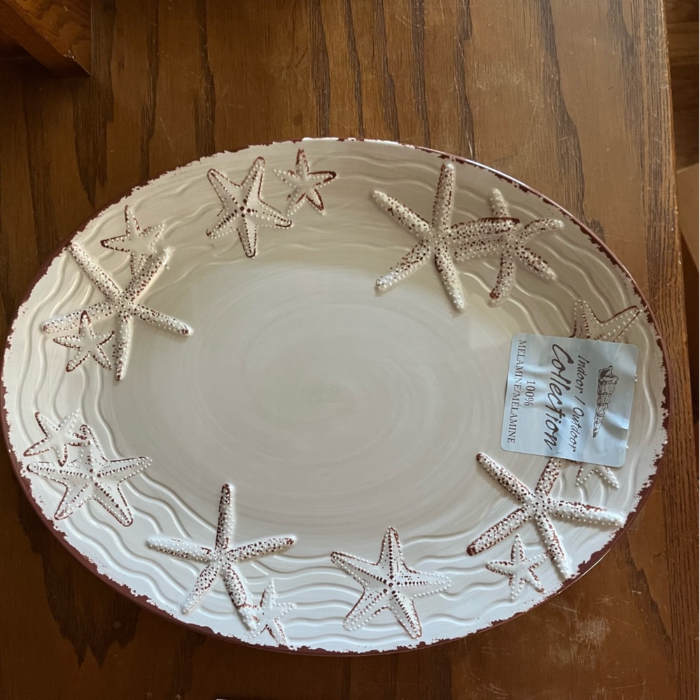 Tuscan Starfish Melamine Oval Platter New